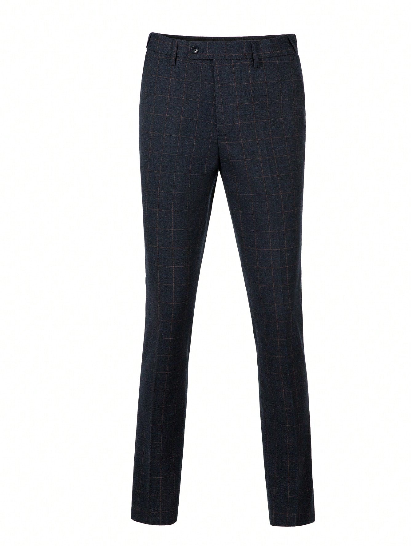 Men's Plaid Suit Three-Piece Set Including Jacket, Vest, And Pants